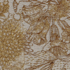 Metallic Antique Gold and Gray Floral Luxury Brocade - Detail | Mood Fabrics