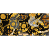 Mood Exclusive Italian Black, Gold and Gunmetal Ornate Digitally Printed Silk Charmeuse - Full | Mood Fabrics
