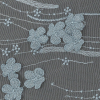 Mattia Steel Blue Floral Embroidered Lace - Detail | Mood Fabrics