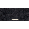 Navy Printed Windowpane Check Stretch Double Knit - Full | Mood Fabrics