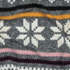 Snowflakes and Faux Sweater Stripes Printed Polyester Jersey - Detail | Mood Fabrics