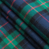 Green, Blue and Red Plaid Cotton Flannel - Folded | Mood Fabrics