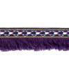 Multicolored and Imperial Purple Tribal Brushed Fringe Trim - 1.125 - Detail | Mood Fabrics