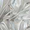 Curitiba Silver All-Over Foil Faux Leather Spandex | Mood Fabrics