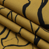 Mood Exclusive Pea Green Mountain Brushstrokes Cotton Poplin - Folded | Mood Fabrics
