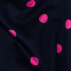 Mood Exclusive Night Sky and Pink Let's Bounce Stretch Cotton Sateen - Detail | Mood Fabrics