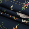 Mood Exclusive Navy Wildwood Enchantments Viscose Twill - Folded | Mood Fabrics