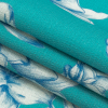 Mood Exclusive Turquoise Breath of Narcissus Stretch Cotton Woven - Folded | Mood Fabrics