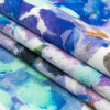Mood Exclusive Blue Hollyhock Haze Stretch Cotton Ottoman - Folded | Mood Fabrics