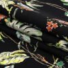 Mood Exclusive Black Hibiscus Haven Cotton Voile - Folded | Mood Fabrics