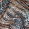 Metallic Sky and Rose Gold Leafy Luxury Burnout Brocade - Detail | Mood Fabrics