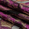 Metallic Purple and Gold Abstract Luxury Burnout Brocade - Folded | Mood Fabrics