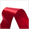 1.5 Scarlet Single Face Satin Ribbon - Detail | Mood Fabrics