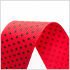 1.5 Red Polka Dot Grosgrain Ribbon - Detail | Mood Fabrics