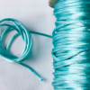 1mm Turquoise Rattail Cord - Detail | Mood Fabrics