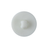 White Floral Embossed Shank Back Plastic Button - 36L/23mm - Detail | Mood Fabrics