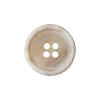 Matte Bone Shallow Plate with Tire Rim 4-Hole Plastic Button - 33L/21mm | Mood Fabrics