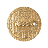 Italian Gold Faux Rope Textured Shank Back Metal Button - 44L/28mm | Mood Fabrics