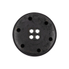 Italian Pewter 4-Hole Metal Coat Button - 40L/25.5mm - Detail | Mood Fabrics