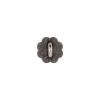 Italian Silver Oxidized Floral Shank Back Button - 18L/11.5mm - Detail | Mood Fabrics