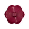 Italian Dark Pink Floral and Geometric Shank Back Nylon Button - 44L/28mm - Detail | Mood Fabrics