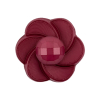 Italian Dark Pink Floral and Geometric Shank Back Nylon Button - 44L/28mm | Mood Fabrics
