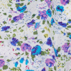 Purple and Blue Floral Cotton Poplin - Detail | Mood Fabrics