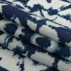 Denim Shibori Tie Dye Printed Lightweight Linen Woven - Folded | Mood Fabrics