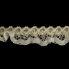 Antique White Criss Cross Crochet Trimming - 0.625 - Detail | Mood Fabrics