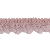 Primrose Pink Ruffled Stretch Lace Trimming - 0.625 - Detail | Mood Fabrics