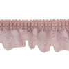 Primrose Pink Ruffled Stretch Lace Trimming - 1 - Detail | Mood Fabrics