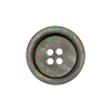 Italian Charcoal Gray, Green and Magenta Iridescent 4-Hole Tire Rim Shell Button - 36L/23mm | Mood Fabrics