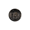Italian Onyx and Gunmetal Rhinestone Shank Back Button - 28L/18mm - Detail | Mood Fabrics