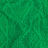 Carolina Herrera Kelly Green Geometric Silk Brocade | Mood Fabrics