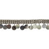 Vintage Metallic Silver Braided Trim with Silver Paillette Sequins and Beaded Fringe - 1.75 | Mood Fabrics