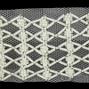 Vintage White Latticework Glass Beaded Mesh Trim - 2.125" - Detail | Mood Fabrics
