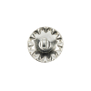 Vintage Crystal Rhinestones and Silver Metal Shank Back Button With No Center - 24L/15mm - Detail | Mood Fabrics