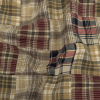 Burnt Olive, Red and Blueberry Plaid Patchwork Cotton Madras | Mood Fabrics