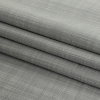 Italian Striated Gray Blended Viscose Woven - Folded | Mood Fabrics