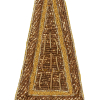 Vintage Metallic Gold Triangle Bullion Embroidered Applique - 5" x 2.125" - Detail | Mood Fabrics