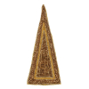 Vintage Metallic Gold Triangle Bullion Embroidered Applique - 5" x 2.125" | Mood Fabrics