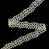 Vintage Silver and Faux Pearl Beaded Latticework Belt With Fringe - 33" x 1.125" | Mood Fabrics