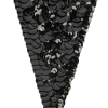 Vintage Black Diamond Sequined Applique - 5.375" x 2.5" - Detail | Mood Fabrics