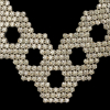 Vintage Crystal Rhinestone Hexagons Collar Applique - 8" x 7.75" - Detail | Mood Fabrics