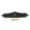 Vintage Gunmetal and Black Large Geometric Glass Beaded Applique - 4.5" x 19.75" - Full | Mood Fabrics