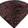 Vintage Purple Iris Beaded Fan Applique - 3.5 x 5 - Detail | Mood Fabrics