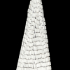 Vintage Satin White Bugle Beaded Triangle Applique - 5 x 1.875 - Detail | Mood Fabrics