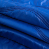 Cobalt Wavy Quilted Coating - Folded | Mood Fabrics