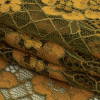 Radiant Yellow and Olive Floral Corded Lace - Folded | Mood Fabrics