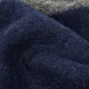 Navy, Charcoal Gray and Black Abstract Wool Double Cloth - Detail | Mood Fabrics